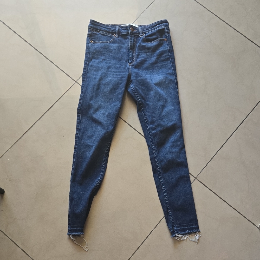 Abercrombie & Fitch Blue Skinny Jeans HIGH RISE ANKLE JEAN Size 2 26 26